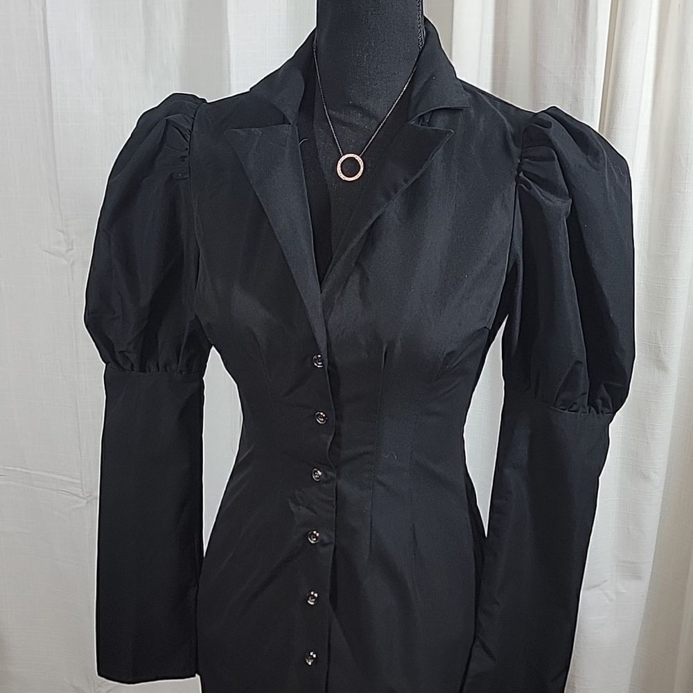 She is Victorious Mini Black Shirt Dress - Picture 10 of 12